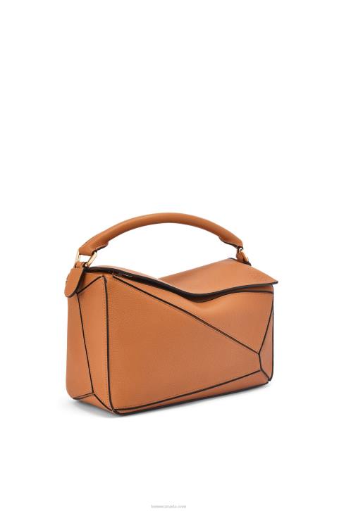 Loewe Puzzle bag in soft grained calfskin 688V369 Women Light Caramel