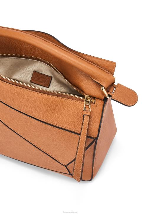 Loewe Puzzle bag in soft grained calfskin 688V369 Women Light Caramel