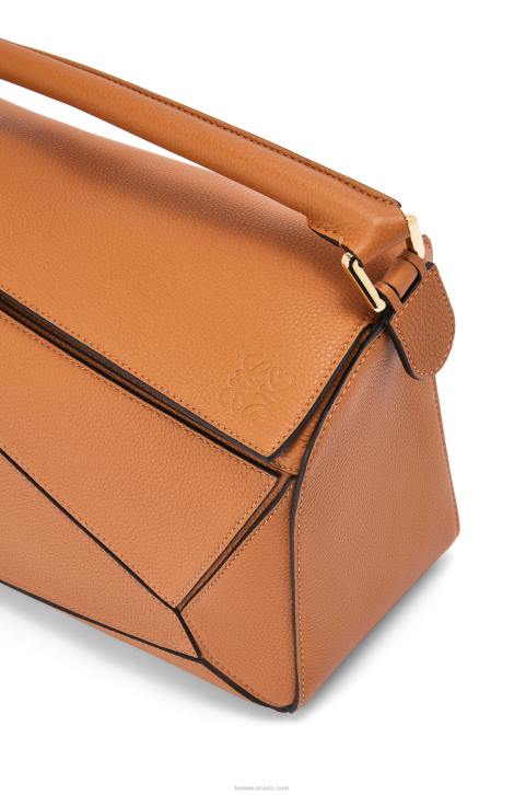 Loewe Puzzle bag in soft grained calfskin 688V369 Women Light Caramel