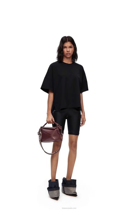 Loewe Small Puzzle Edge bag in satin calfskin 688V274 Women Sang De Boeuf Glaze