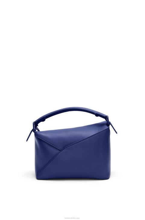 Loewe Small Puzzle Edge bag in satin calfskin 688V531 Women Deep Purple Glaze