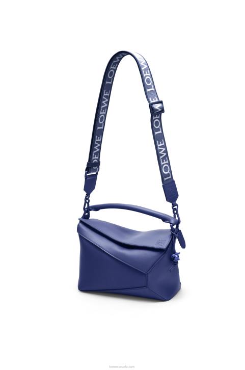 Loewe Small Puzzle Edge bag in satin calfskin 688V531 Women Deep Purple Glaze