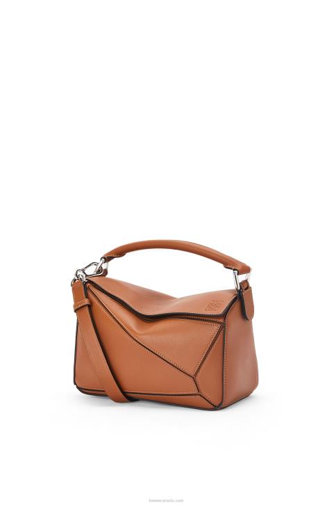 Loewe Small Puzzle bag in classic calfskin 688V364 Women Tan