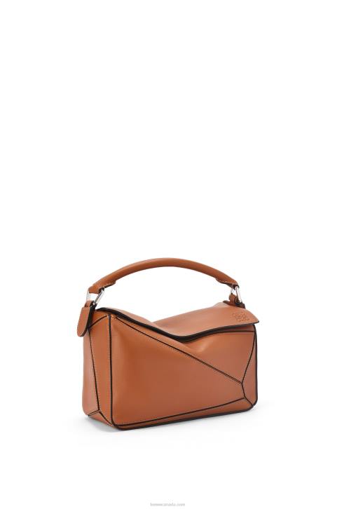 Loewe Small Puzzle bag in classic calfskin 688V364 Women Tan