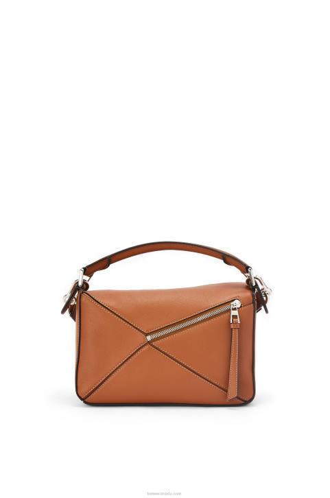 Loewe Small Puzzle bag in classic calfskin 688V364 Women Tan