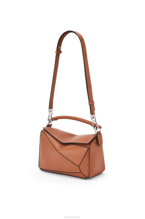 Loewe Small Puzzle bag in classic calfskin 688V364 Women Tan