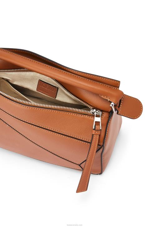 Loewe Small Puzzle bag in classic calfskin 688V364 Women Tan