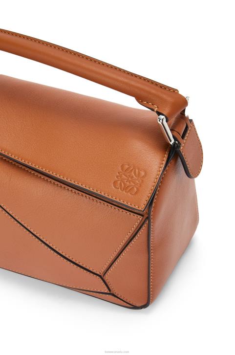 Loewe Small Puzzle bag in classic calfskin 688V364 Women Tan