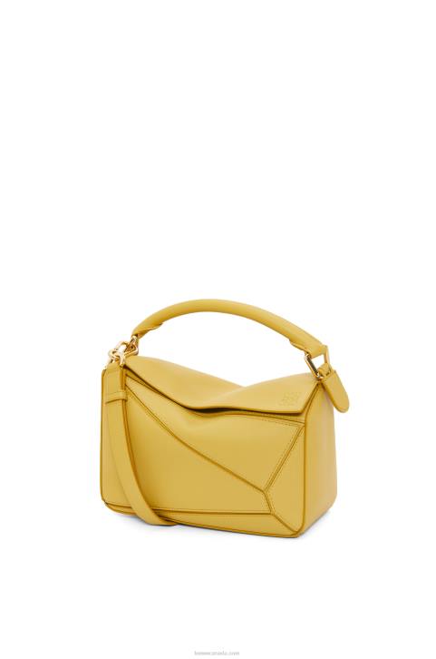 Loewe Small Puzzle bag in classic calfskin 688V365 Women Bright Ochre