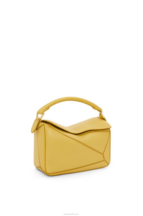 Loewe Small Puzzle bag in classic calfskin 688V365 Women Bright Ochre