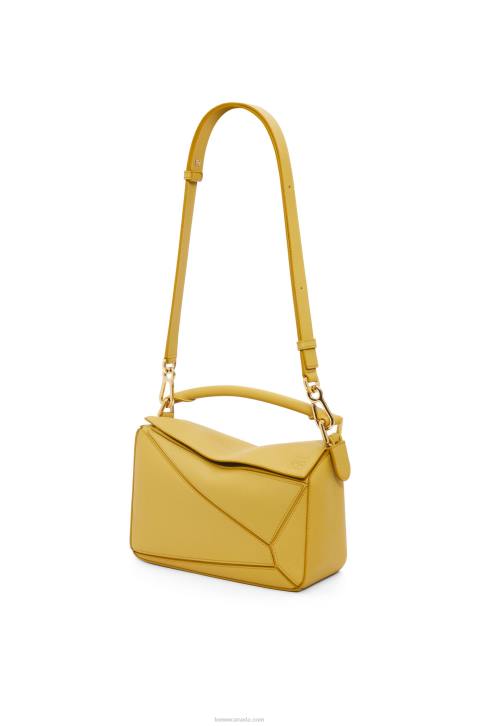 Loewe Small Puzzle bag in classic calfskin 688V365 Women Bright Ochre