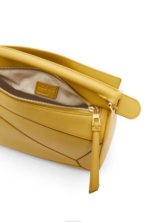 Loewe Small Puzzle bag in classic calfskin 688V365 Women Bright Ochre