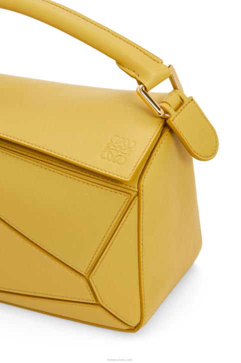 Loewe Small Puzzle bag in classic calfskin 688V365 Women Bright Ochre