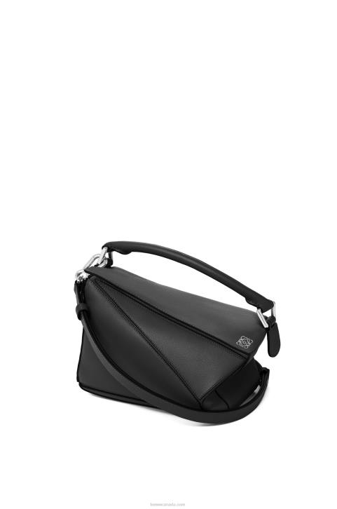 Loewe Small Puzzle bag in classic calfskin 688V478 Women Black
