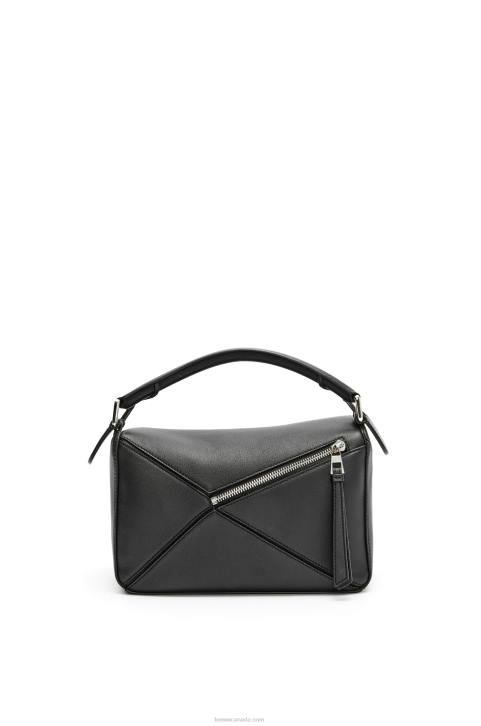 Loewe Small Puzzle bag in classic calfskin 688V478 Women Black