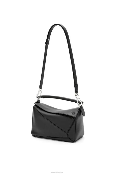 Loewe Small Puzzle bag in classic calfskin 688V478 Women Black