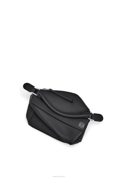 Loewe Small Puzzle bag in classic calfskin 688V478 Women Black