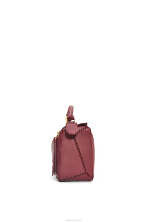 Loewe Small Puzzle bag in classic calfskin 688V544 Women Wild Berry