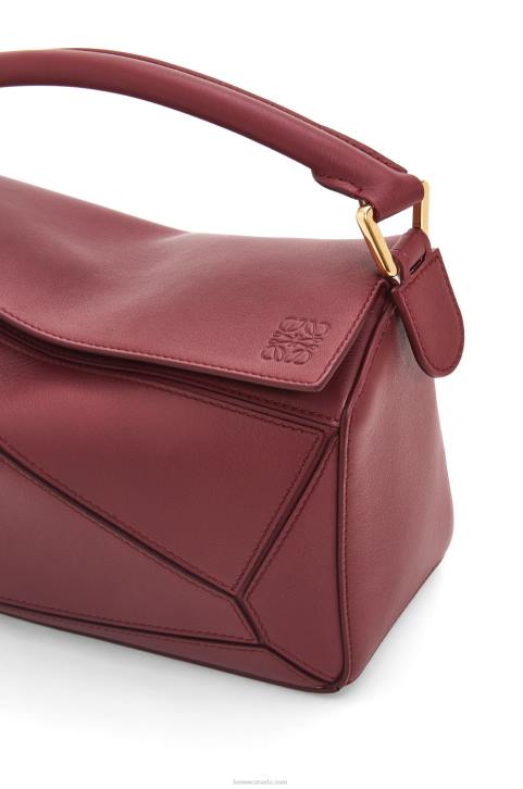 Loewe Small Puzzle bag in classic calfskin 688V544 Women Wild Berry