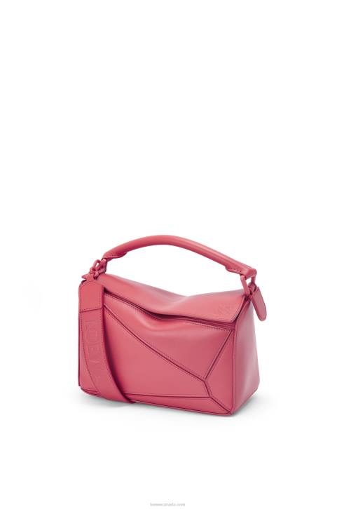 Loewe Small Puzzle bag in satin calfskin 688V490 Women Plumrose