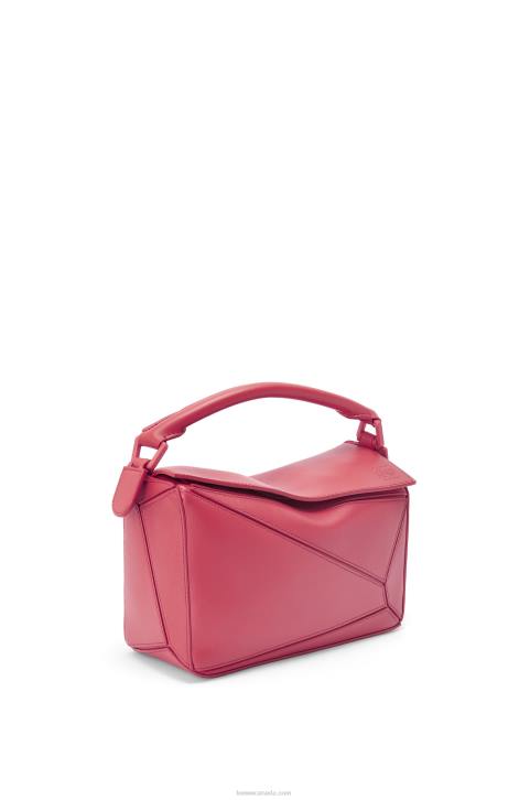 Loewe Small Puzzle bag in satin calfskin 688V490 Women Plumrose