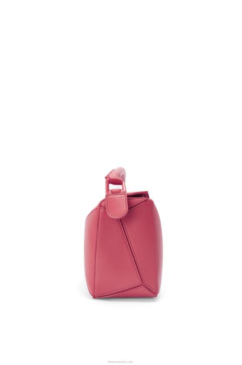 Loewe Small Puzzle bag in satin calfskin 688V490 Women Plumrose