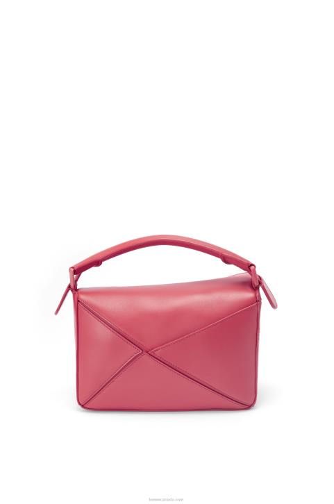 Loewe Small Puzzle bag in satin calfskin 688V490 Women Plumrose