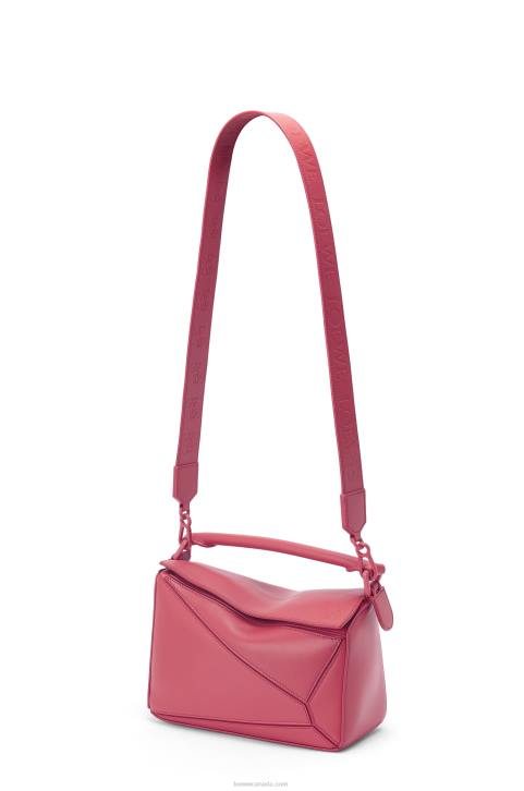 Loewe Small Puzzle bag in satin calfskin 688V490 Women Plumrose