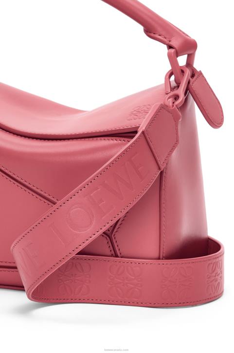 Loewe Small Puzzle bag in satin calfskin 688V490 Women Plumrose