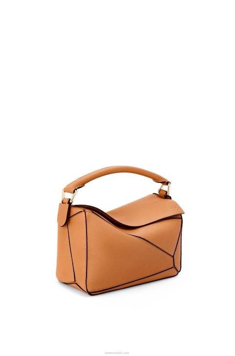 Loewe Small Puzzle bag in soft grained calfskin 688V368 Women Light Caramel