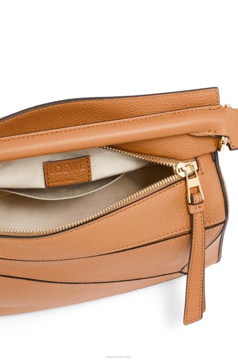 Loewe Small Puzzle bag in soft grained calfskin 688V368 Women Light Caramel