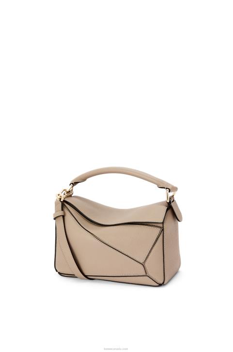 Loewe Small Puzzle bag in soft grained calfskin 688V397 Women Sand