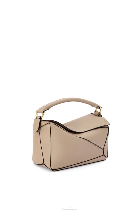 Loewe Small Puzzle bag in soft grained calfskin 688V397 Women Sand