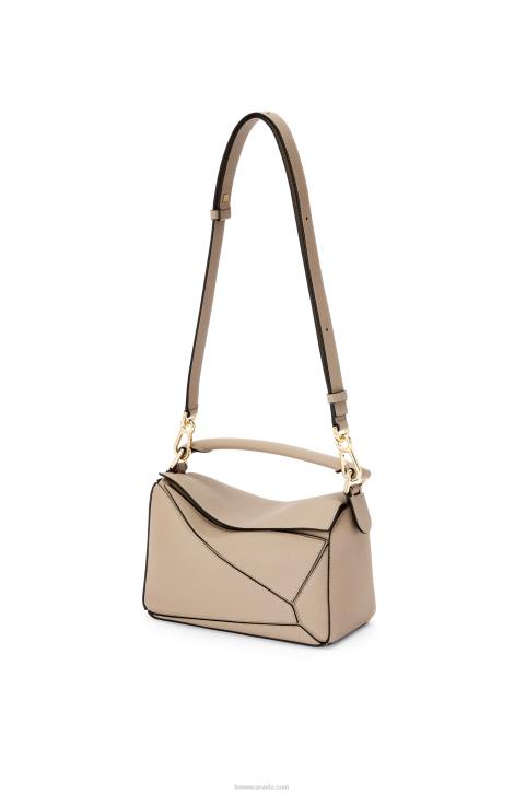 Loewe Small Puzzle bag in soft grained calfskin 688V397 Women Sand