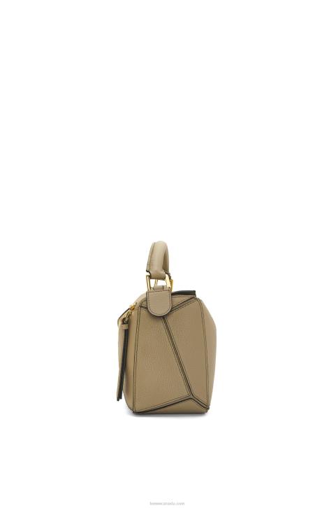 Loewe Small Puzzle bag in soft grained calfskin 688V535 Women Artichoke Green