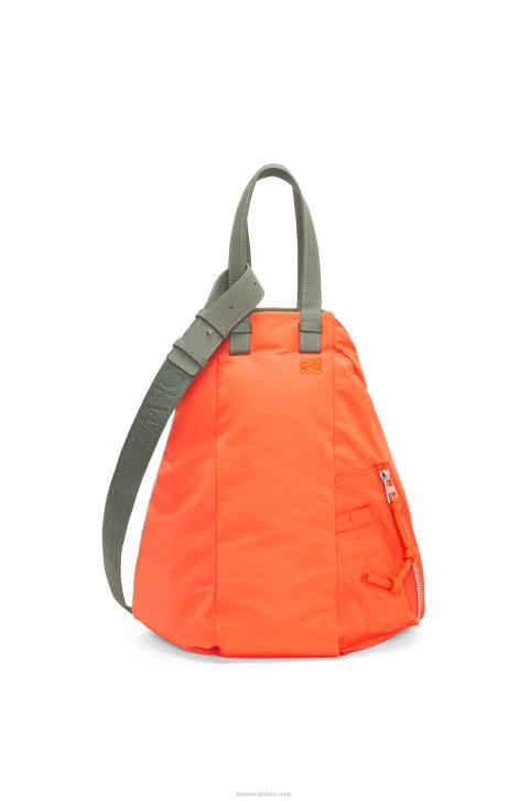 Loewe Hammock Tote reversible bag in nylon 688V446 Women Vintage Khaki