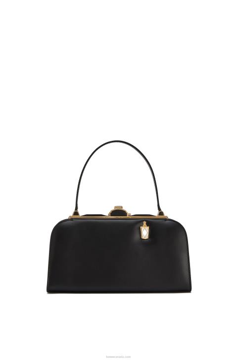 Loewe Lantern bag in box calfskin 688V172 Women Black