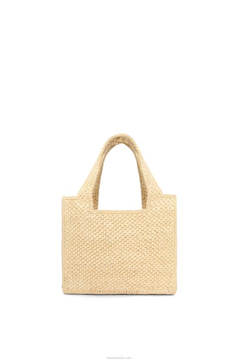 Loewe Maruja Mallo mini Font Tote in raffia 688V112 Women Natural