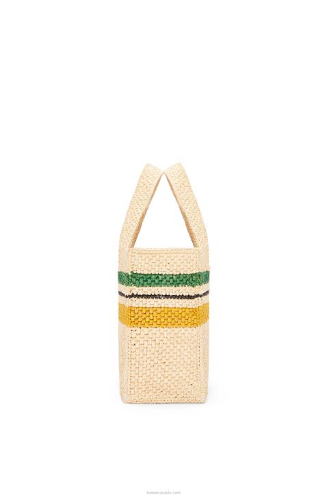 Loewe Small Font Tote in raffia 688V111 Women Natural/Multicolor