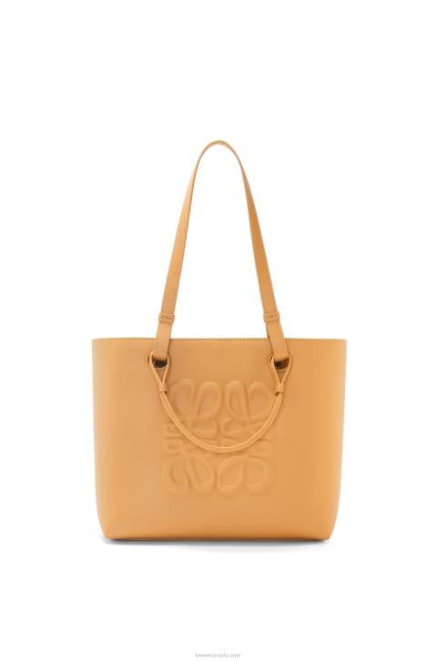 Loewe Small Inflated Anagram Tote in classic calfskin 688V123 Women Warm Desert