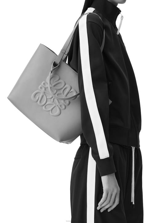 Loewe Small Inflated Anagram Tote in classic calfskin 688V123 Women Warm Desert