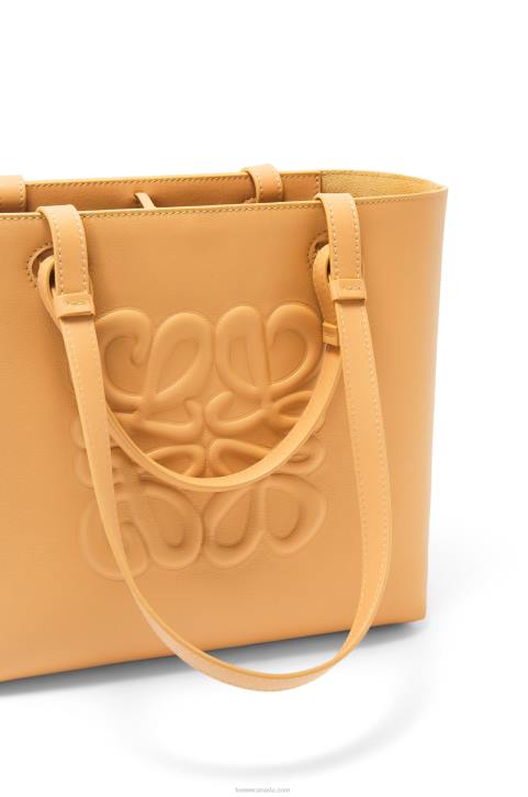 Loewe Small Inflated Anagram Tote in classic calfskin 688V123 Women Warm Desert