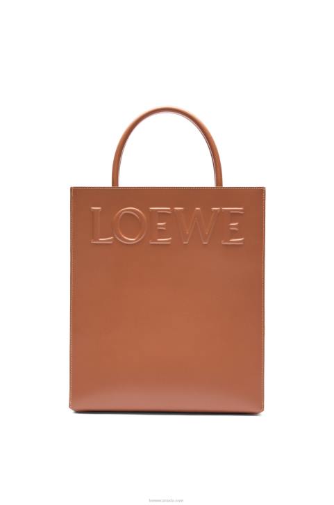 Loewe Standard A4 Tote in sleek calfskin 688V115 Women Tan