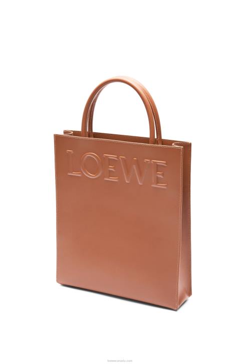 Loewe Standard A4 Tote in sleek calfskin 688V115 Women Tan