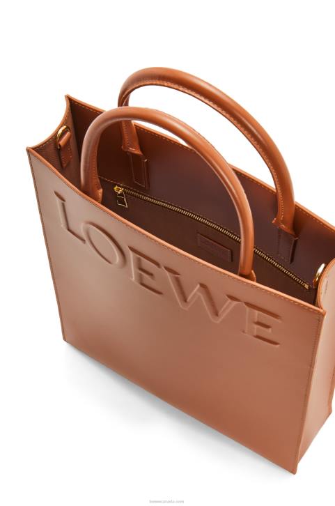 Loewe Standard A4 Tote in sleek calfskin 688V115 Women Tan