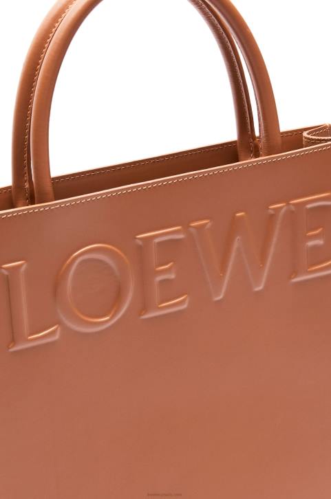 Loewe Standard A4 Tote in sleek calfskin 688V115 Women Tan