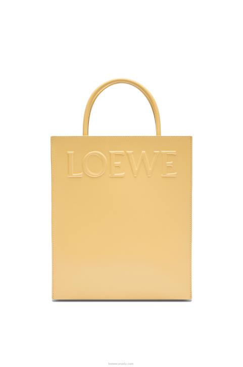 Loewe Standard A4 Tote in sleek calfskin 688V120 Women Dark Butter
