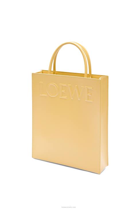 Loewe Standard A4 Tote in sleek calfskin 688V120 Women Dark Butter