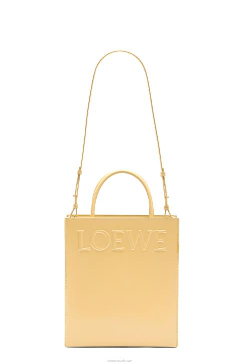 Loewe Standard A4 Tote in sleek calfskin 688V120 Women Dark Butter