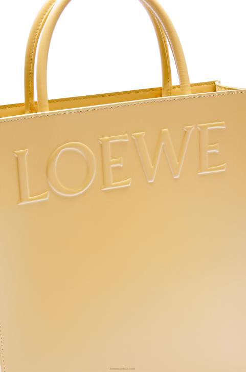 Loewe Standard A4 Tote in sleek calfskin 688V120 Women Dark Butter